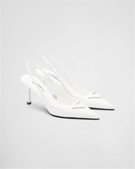 prada slingback shoes white.